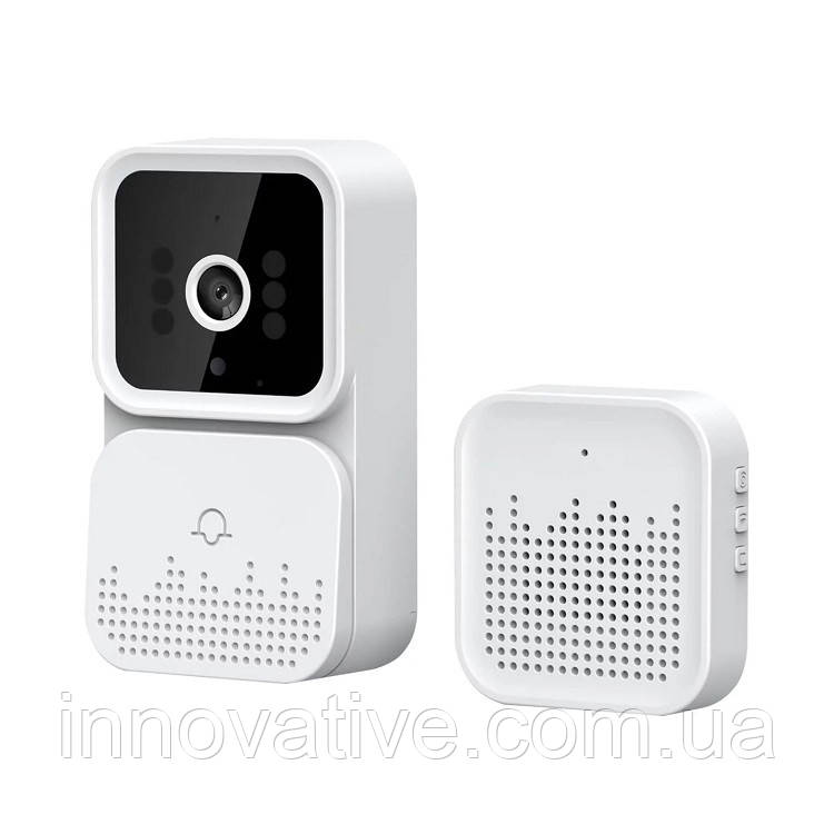Бездротовий дверний відеодзвінок Wi-Fi Smart Doorbell M6 (Білий), фото 1