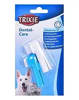 Набор: зубная щётка-напалечник и массажная щётка-напалечник Trixie 6 см Акция