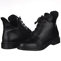 Женские черные кожаные ботинки Laso 03318
