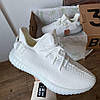 Чоловічі кросівки Adidas Yeezy Boost 350 white взуття Адідас Ізі Буст білі на літо, фото 3