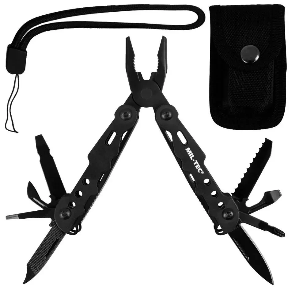 Мультитул 9в1 малий MIL-TEC Cobra Multitool Small з кейсом чорний
