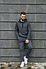 Спортивний костюм чоловічий весна-осінь однотонний худі та штани, чоловічі спортивні костюми повсякденні, фото 9