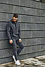 Спортивний костюм чоловічий весна-осінь однотонний худі та штани, чоловічі спортивні костюми повсякденні, фото 10