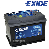 Аккумулятор 62Ач 540А 12В EXIDE Excell (L+) SLA Exide EB621 6СТ-62