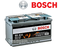 Аккумулятор 80Ач 800А 12В Bosch S5 (R+) Bosch 0092S5A110 6СТ-80