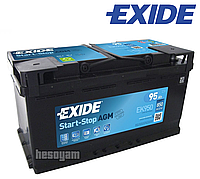 Аккумулятор 95Ач 850А 12В EXIDE Start-Stop (R+) AGM Exide EK950 6СТ-95