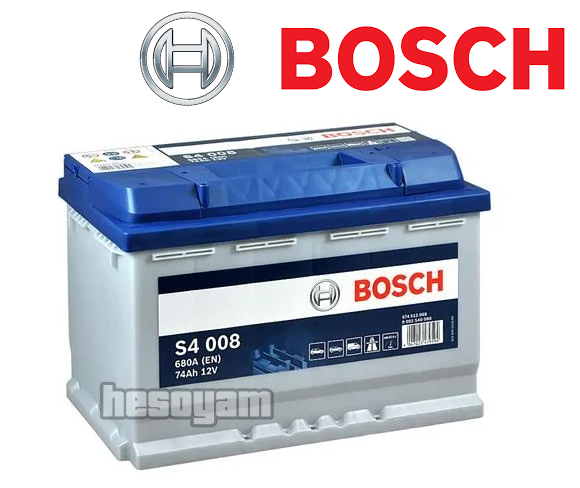 Акумулятор 74Ач 680А 12В Bosch S4 (R+) Bosch 0092S40080 6СТ-74