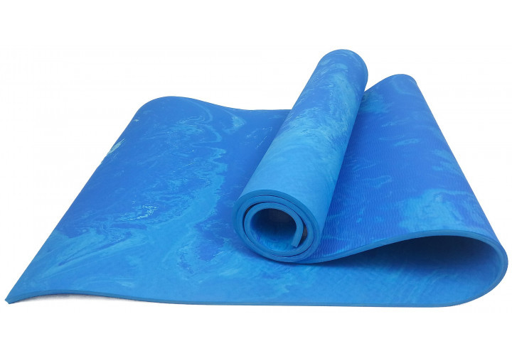 Килимок для йоги та фітнесу EasyFit PER Premium Mat 8 мм Синій