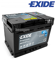 Акумулятор 61Ah 600A 12В EXIDE Premium (R+) SLA Exide EA612 6СТ-61