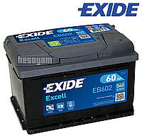 Аккумулятор 60Ач 540А 12В EXIDE Excell (R+) SLA Exide EB602 6СТ-60