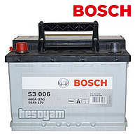 Аккумулятор 56Ач 480А 12В Bosch S3 (L+) SLA Bosch 0092S30060 6СТ-56