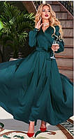 Платье с запахом на все сезоны Elegance Reborn: шелковое платье для невесты | Платье с длинным рукавом для