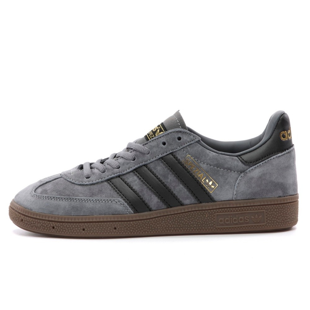 Чоловічі кросівки Adidas Spezial Dark Grey Black Brown, темно-сірі замшеві кросівки адідас спешл спеціал, фото 1