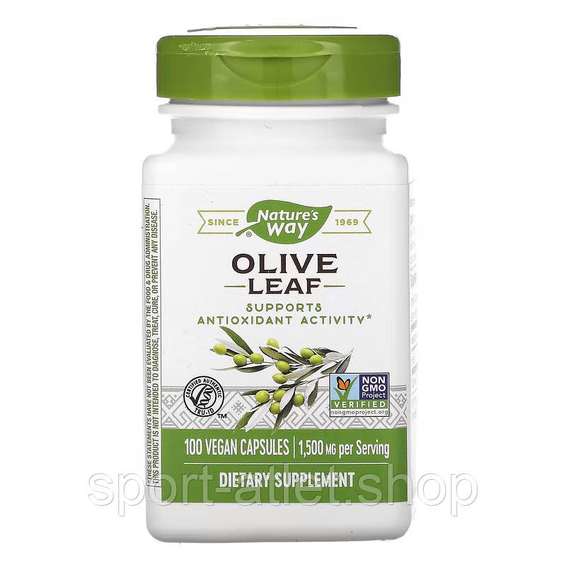 Натуральна добавка Nature's Way Olive Leaf, 100 вегакапсул