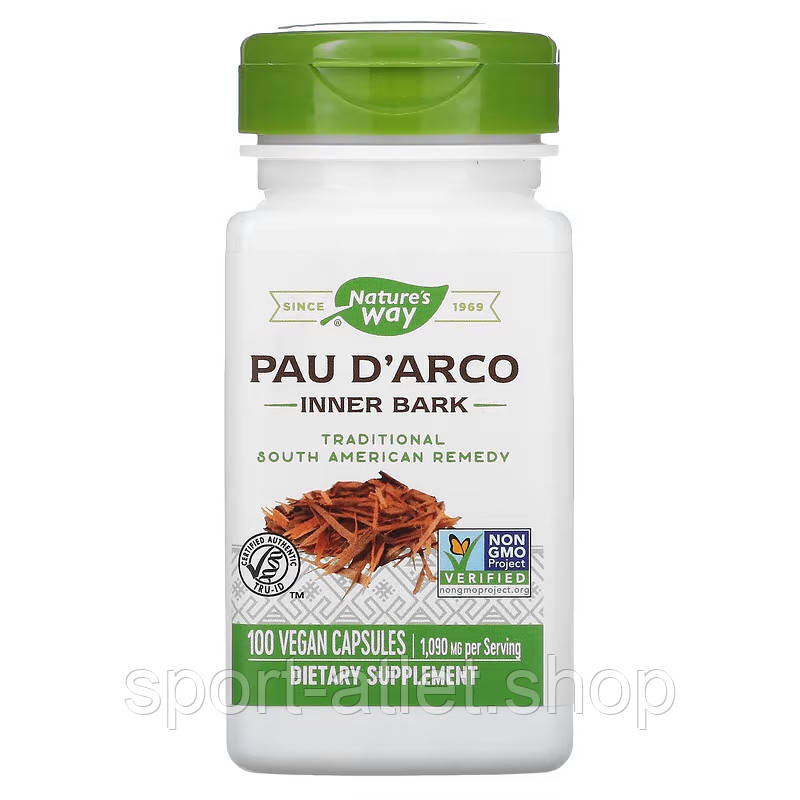 Натуральна добавка Nature's Way Pau D'Arco, 100 вегакапсул