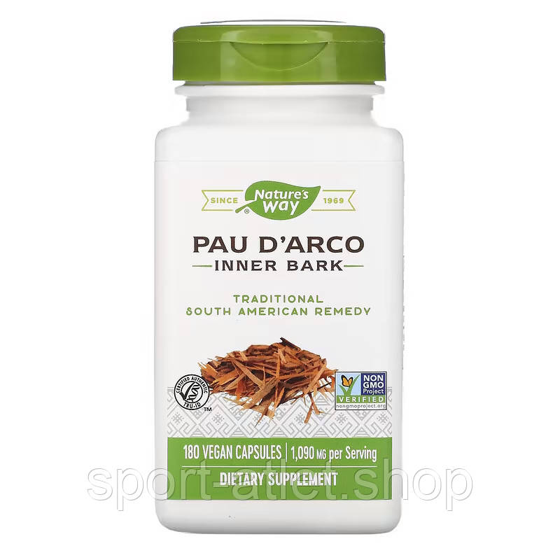Натуральна добавка Nature's Way Pau D'Arco, 180 вегакапсул