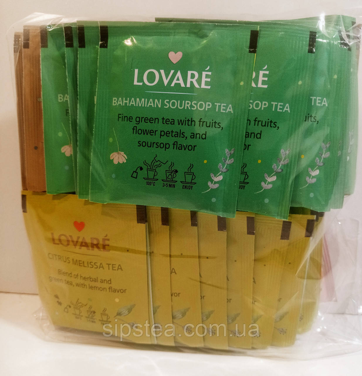 Пакетированный зеленый чай Ловаре "Зеленый чай Ассорти" Green Tea ...