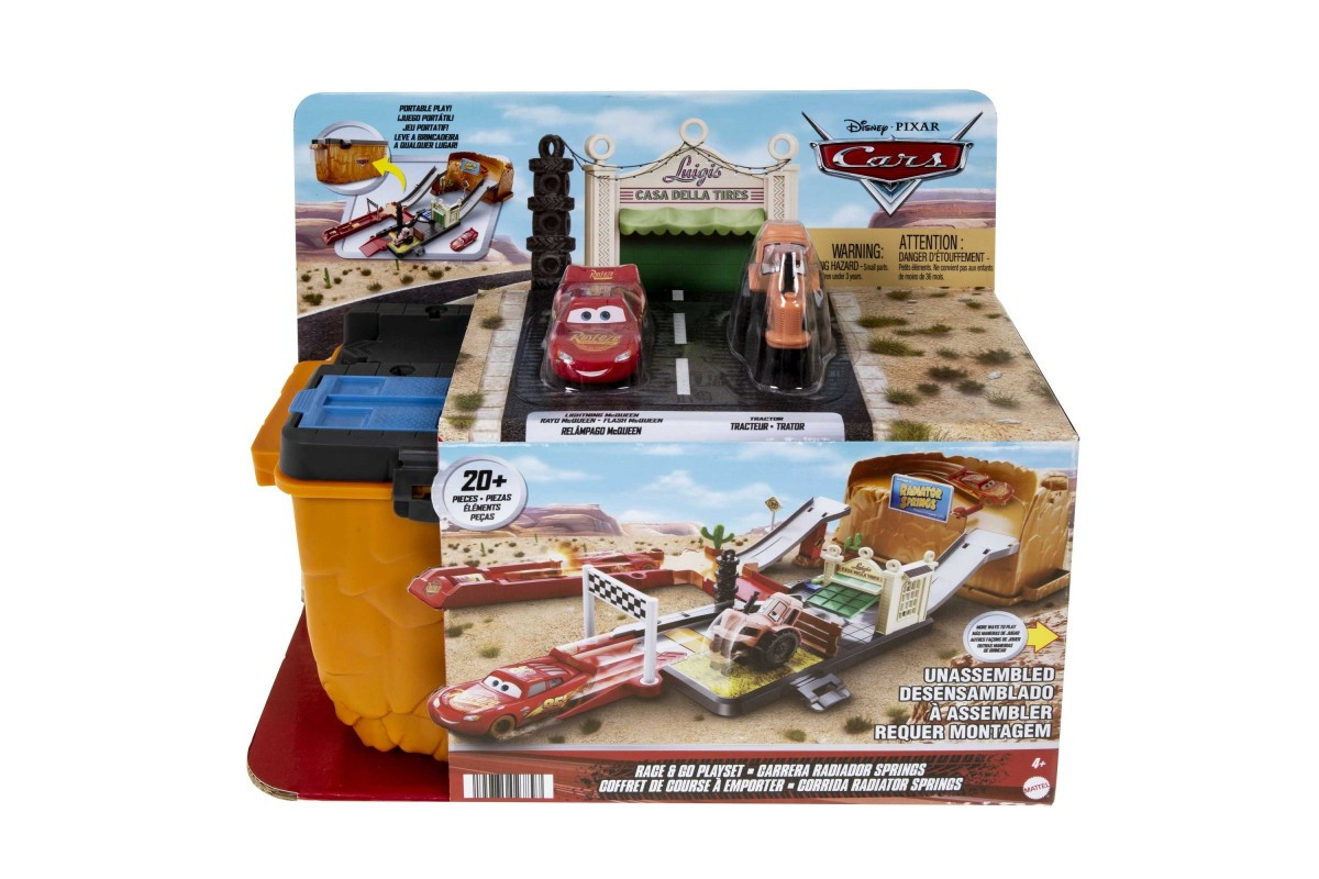 Трек «Тачки Disney Pixar Cars Race & Go» з автомобілем Lightning McQueen і Трактором від Mattel
