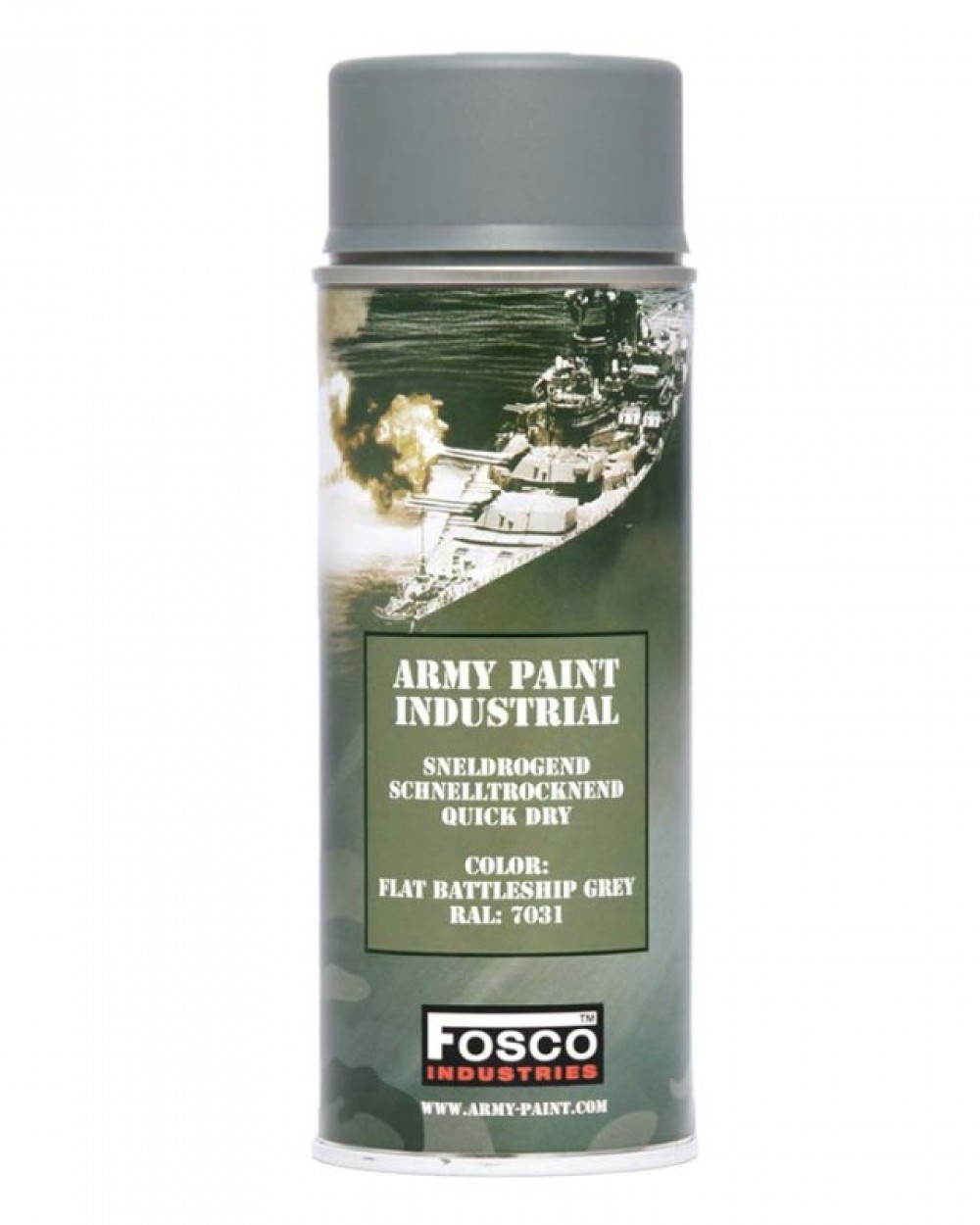 Фарба маскувальна, професійна (НАТО) FOSCO ARMY PAINT 400 ml - Flat Battleship Grey