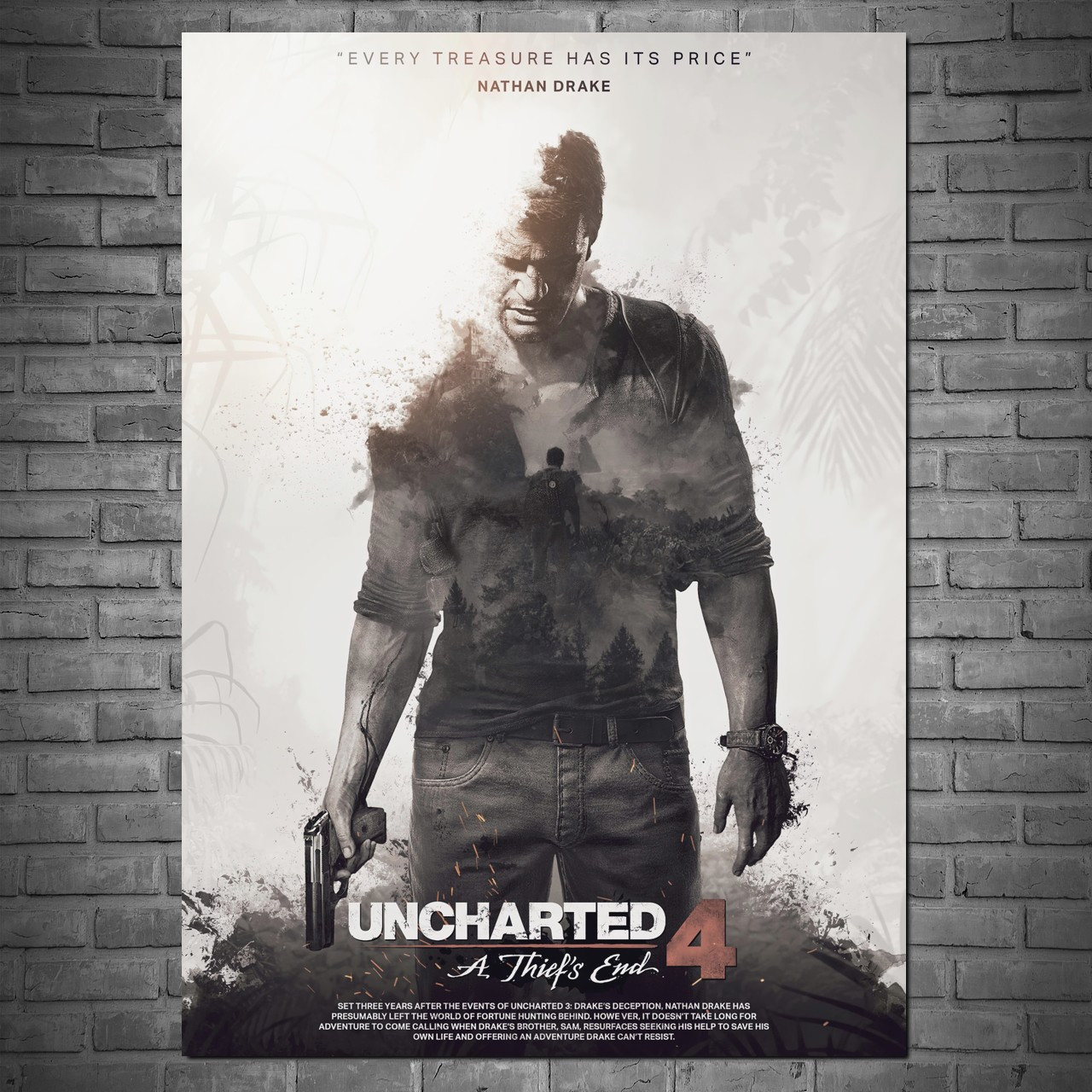 Купить Плакат "Анчартед, Uncharted 4, A Thief's End", 60×43см, цена 180 ...