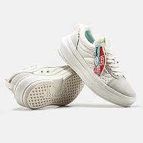 Жіночі Кеди Vans Old Skool Over Plus CC White Gray / Ванс Олд Скул Оверт Плюс СС Білі з Сірим, фото 4