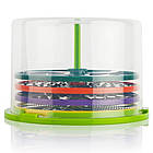 Роторна овочерізка 12в1 з чашею 2,4л Roto Champ / Кухонний подрібнювач для овочів / Ручна тертка, фото 4