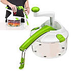 Роторна овочерізка 12в1 з чашею 2,4л Roto Champ / Кухонний подрібнювач для овочів / Ручна тертка, фото 7