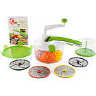 Роторна овочерізка 12в1 з чашею 2,4л Roto Champ / Кухонний подрібнювач для овочів / Ручна тертка, фото 8