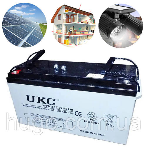 Купить Гелевый аккумулятор BATTERY 12V, 150A, UKC / Аккумулятор для ...