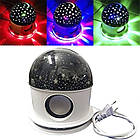 Нічник-проектор "Зоряне небо" з RGB підсвічуванням / Музичний світильник з блютуз / Нічник від мережі з колонкою, фото 7