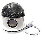 Нічник-проектор "Зоряне небо" з RGB підсвічуванням / Музичний світильник з блютуз / Нічник від мережі з колонкою, фото 2