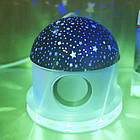 Нічник-проектор "Зоряне небо" з RGB підсвічуванням / Музичний світильник з блютуз / Нічник від мережі з колонкою, фото 4