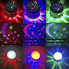 Нічник-проектор "Зоряне небо" з RGB підсвічуванням / Музичний світильник з блютуз / Нічник від мережі з колонкою, фото 6