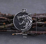 Медальйон Відьмака - Кулон The Witcher Відьмачий круглий Black з рельєфом, фото 2