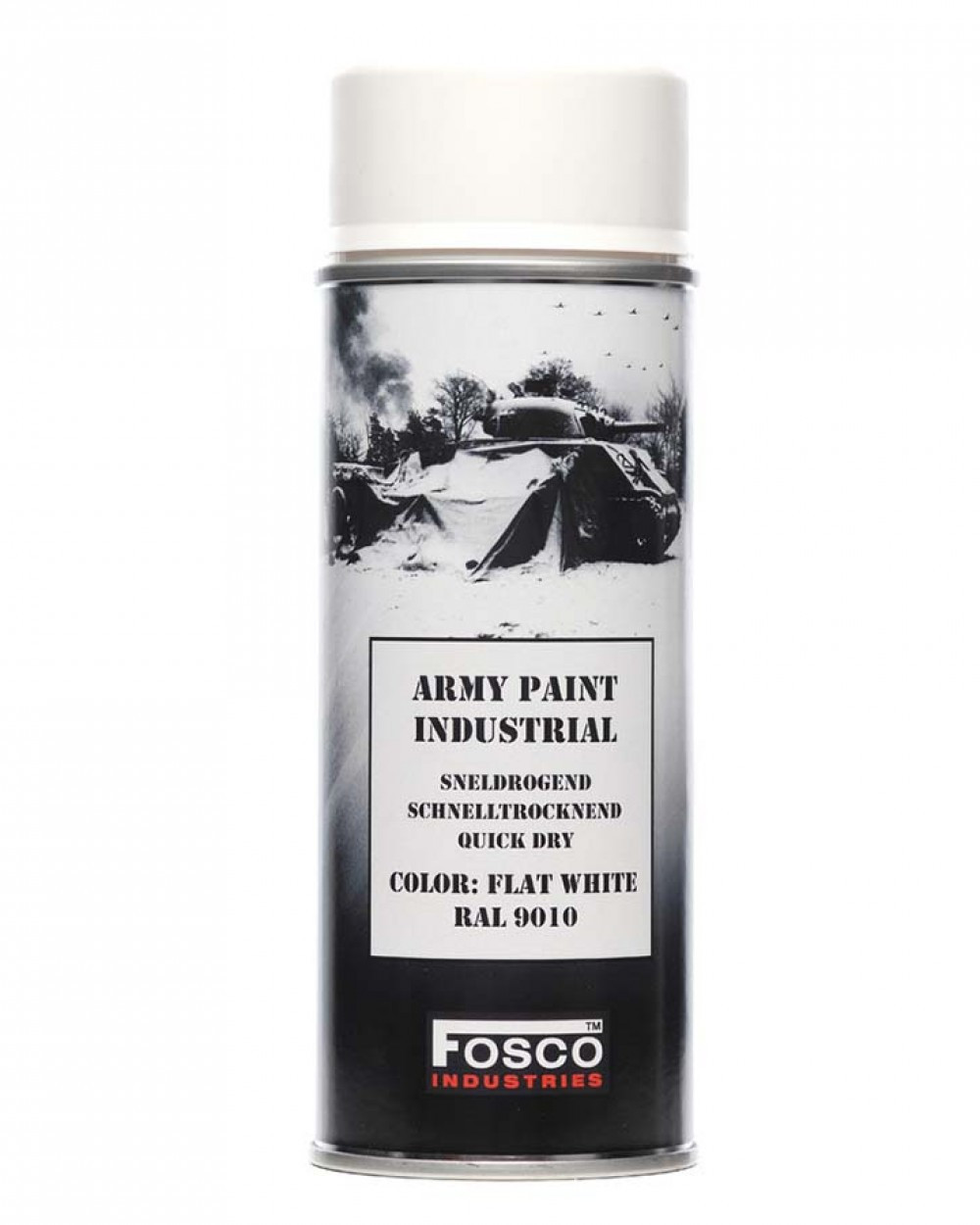Фарба маскувальна, професійна (НАТО) FOSCO ARMY PAINT 400 ml - Flat White
