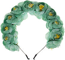 Віночок ручної роботи "Квіти" тканина асорті