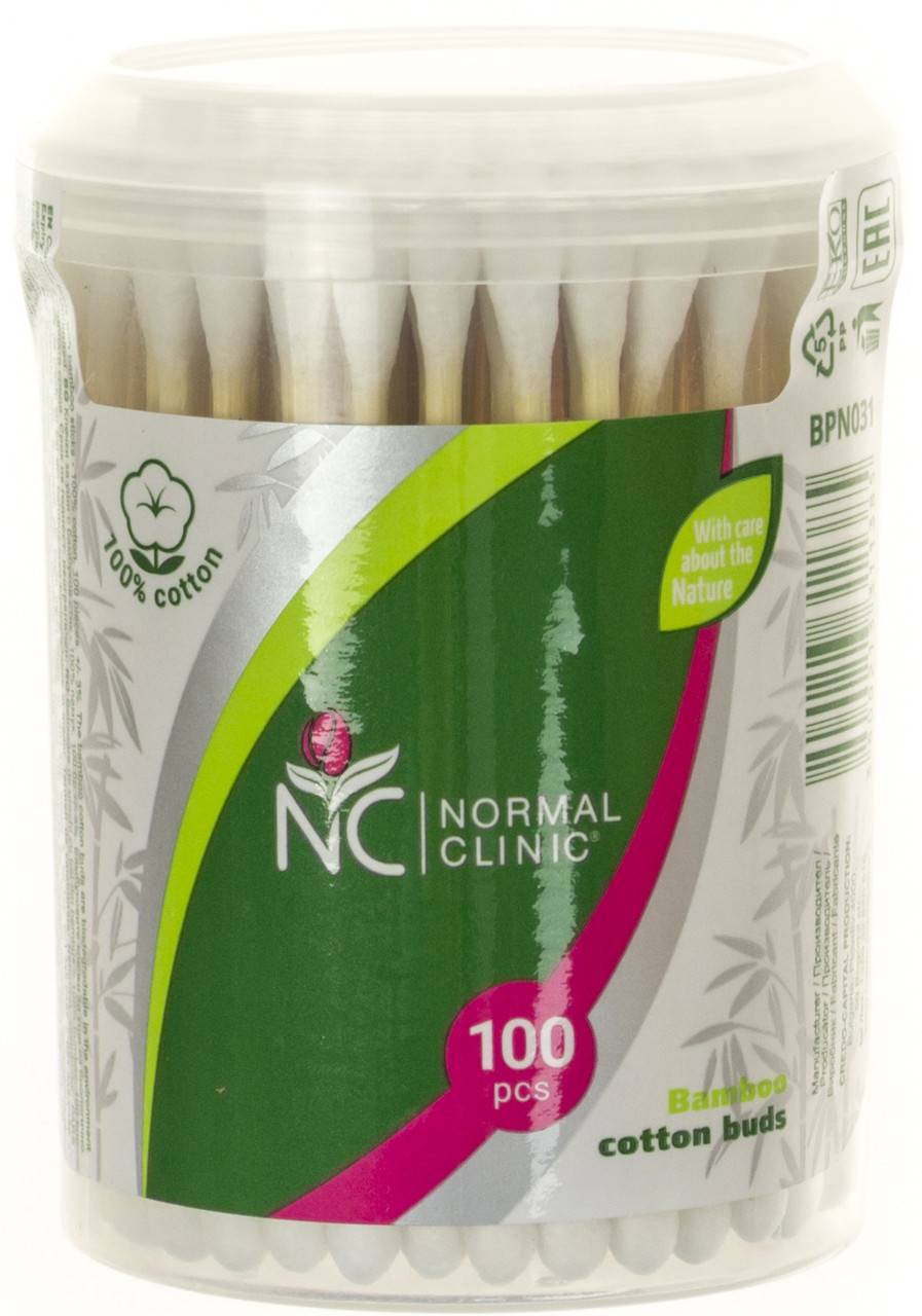 Ватні палички "Normal clinic" 100шт бамбук №BPN031/1385(48)