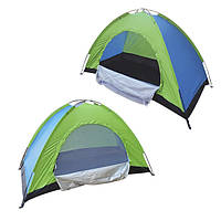 Палатка туристическая каркасная WOW Раскладная однослойная с чехлом двухместная 185 х 185 см (50408)