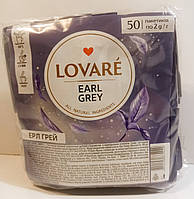 Байховий цейлонський чорний чай з бергамотом Ерл Грей Earl Grey Lovare 50 пакетиків по 2гр