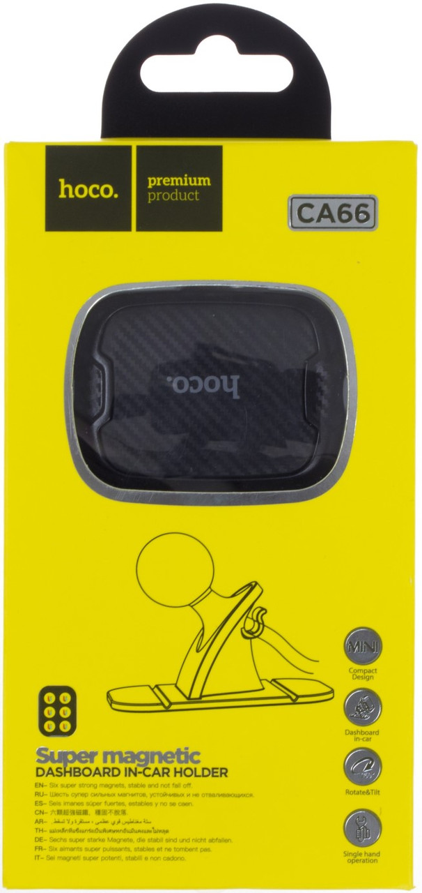 Автомобільний тримач для телефону Hoco CA66 магніт black