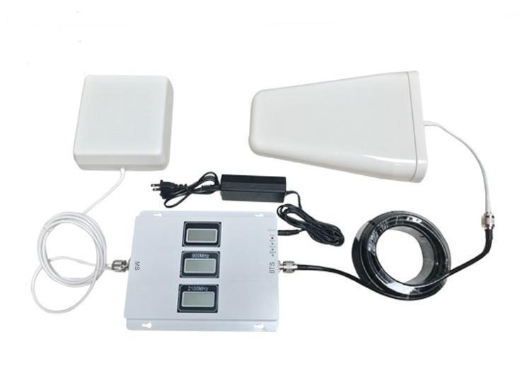 Репітер підсилювач мобільного зв'язку і інтернету Lintratek KW20L-GDW GSM 3G 4G 900 1800 2100 МГц (10/8 дБі), фото 1