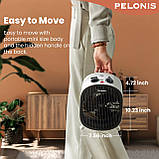 Вентиляторний нагрівач PELONIS 2000 Вт, невеликий портативний нагрівач із регульованим термостатом, фото 6