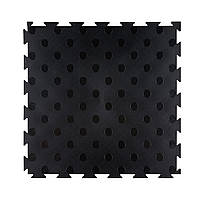 Модульное покрытие для пола ПВХ плитка Премиум Монетка - 1 м.кв. (387х387х5 мм - 7 шт.) Чёрный