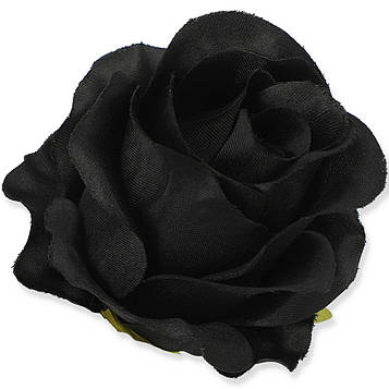 Троянда штучна Вівальді чорна, 12 шт. Троянда діаметром 9 см, Штучна троянда для декору, Троянда штучна