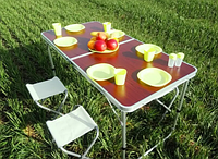 Розкладний столик для пікніка комплект стіл і стільці для пікніка столик для виїзду на природу похідний стіл