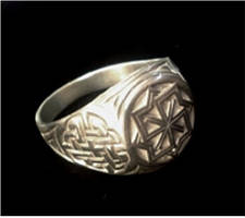 Перстень "Молвинець 4" з чорнінням (без чорніння) срібло 925 проба