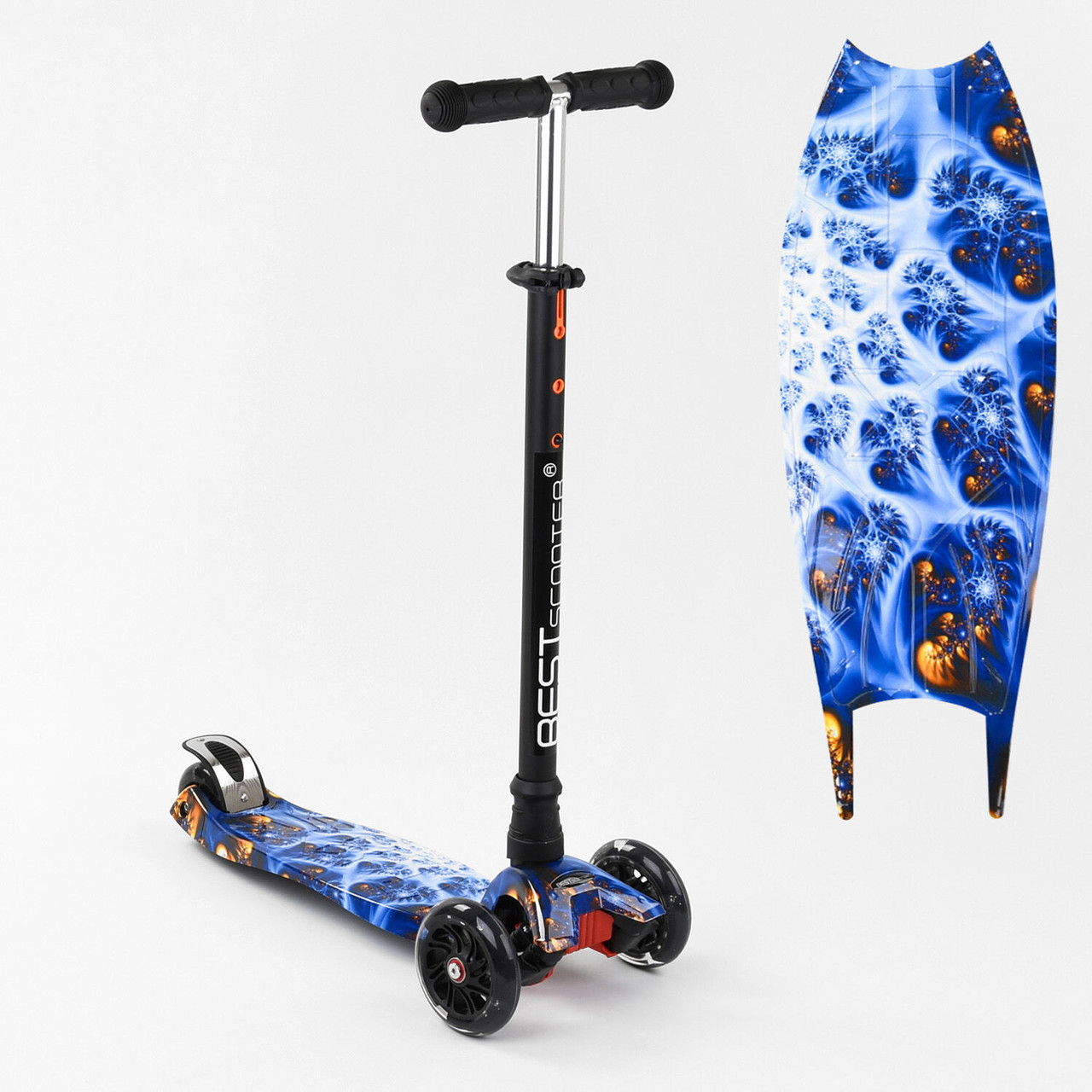 Самокат триколісний Best Scooter 779-1323 MAXI 4 міцна алюмінієва трубка, світло коліс