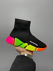 Жіночі кросівки Balenciaga Speed Trainer Black Multicolor ALL10898, фото 3