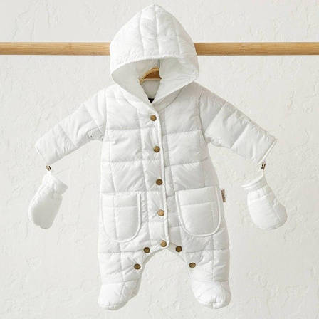 Дитячий демісезонний стебаний комбінезон з капюшоном для новонародженого 62 68 74 80 см, фото 1