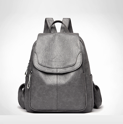 Рюкзак жіночий шкіряний Hefan Daishu Trend Сірий